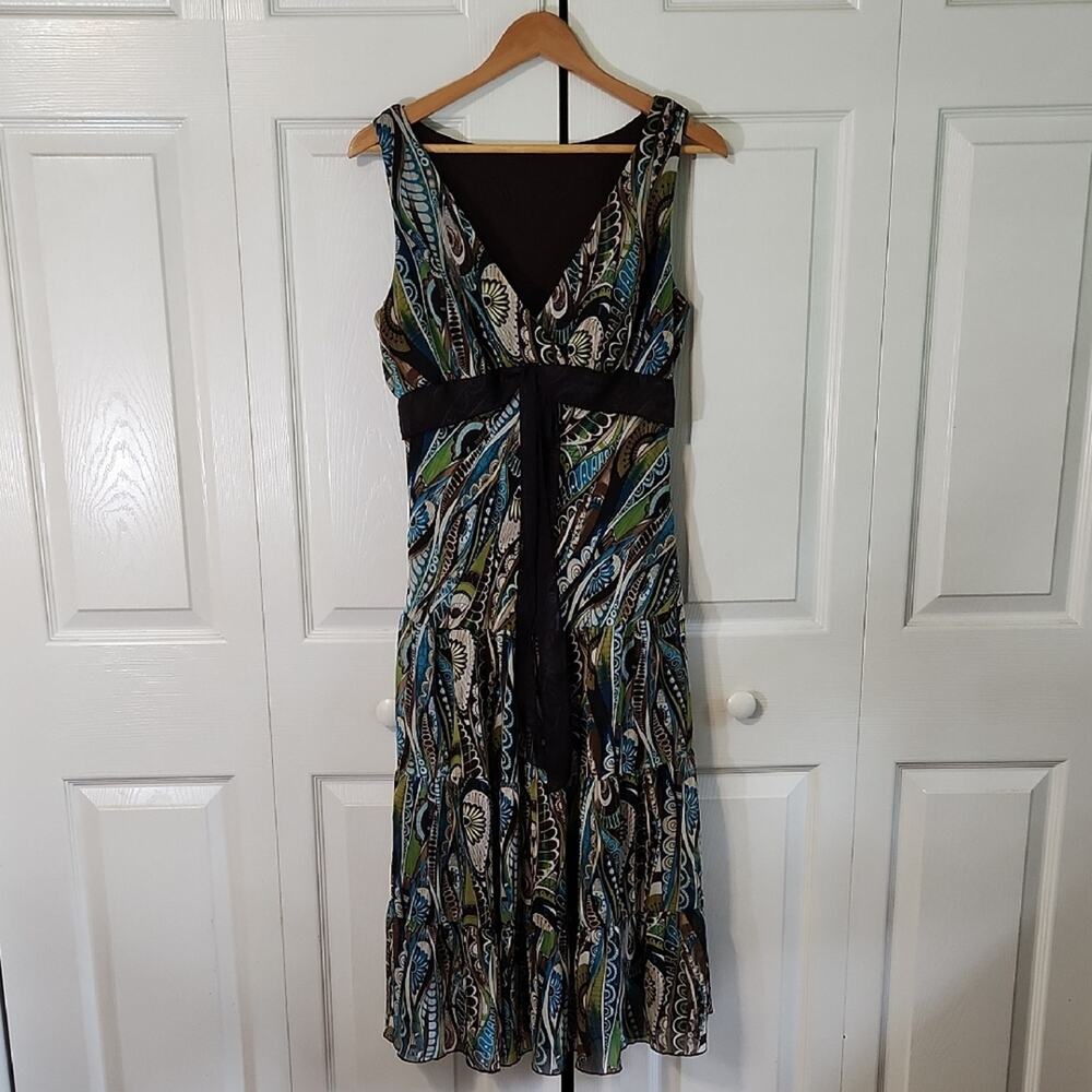 Vintage Connected Apparel Multi-Colored Dress Size 6/Med Babydoll Y2K Floral Mid
